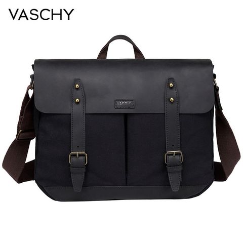 VASCHY-sac à main en cuir masculin, sacoche imperméable pour voyage décontracté sacoche pour ordinateur portable ► Photo 1/6