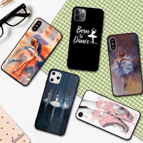 YNDFCNB ballerine danse Ballet fille coque de téléphone pour iPhone 11 12 pro XS MAX 8 7 6 6S Plus X 5S SE 2022 XR couverture ► Photo 1/6