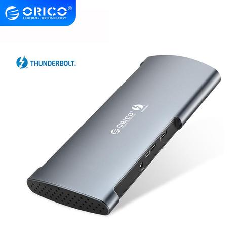 ORICO-adaptateur de chargement pour Macbook Pro, Huawei, true Thunderbolt 3 Dock 40Gbps, USB type-c vers 8K DP, HDMI, USB3.0, RJ45 SD4.0, 60W ► Photo 1/6