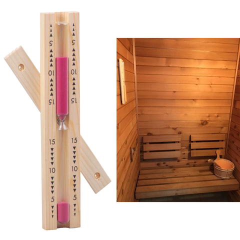 Sablier de Sauna rotatif, minuterie de sable rose, 15 Minutes, accessoires de salle de Sauna ► Photo 1/6