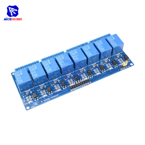 Diymore – Module de relais à 8 canaux DC 5V / DC 12V avec optocoupleur pour maison intelligente Arduino ► Photo 1/6