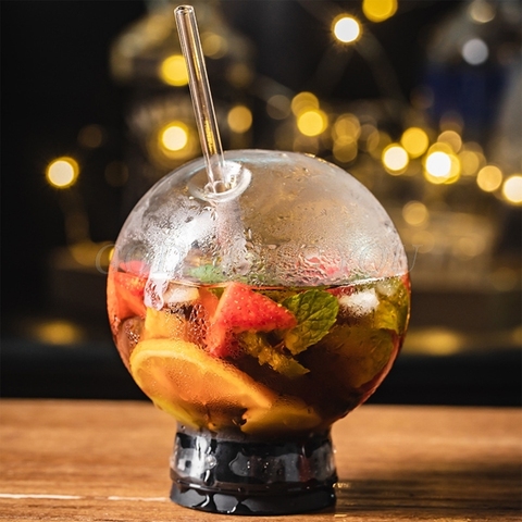 Verre à Cocktail sphère créative en forme réutilisable boire paille tasse vin jus verres café gobelet pour Bar fête à la maison ► Photo 1/6