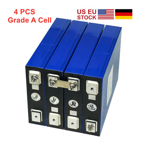 Grade A 4 pièces 3.2V 90Ah 105Ah Lifepo4 batterie cellule pas 100ah 2022 nouveau 12V 24V 48V RV Pack bricolage solaire ue US sans taxe UPS ou FedEx ► Photo 1/6