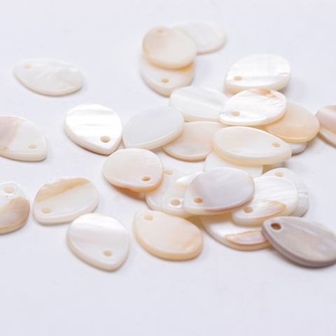 Perles en nacre blanche naturelle, lot de 100 pièces, breloques en forme d'étoile ronde, pour la fabrication de bracelets et de bijoux ► Photo 1/6