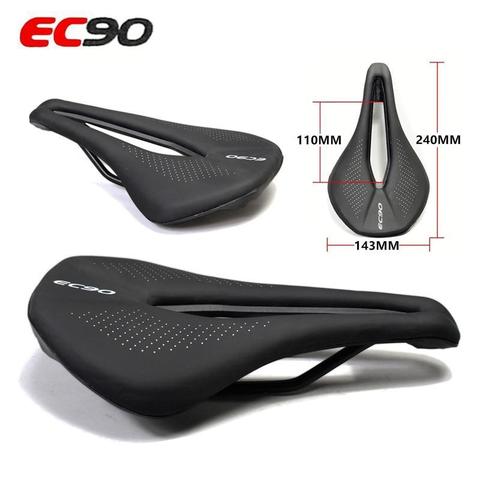 Ec90 doux Gel de silice selle de vélo en cuir PU confortable VTT de route coussin de siège antichoc tapis de siège avant 143 / 155mm ► Photo 1/6