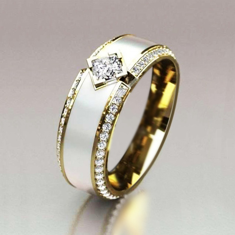 Huitan – bague de fiançailles et de demande en mariage pour femme, bijoux de haute qualité, Design intemporel, cristal brillant, Zircon, bague gracieuse ► Photo 1/2