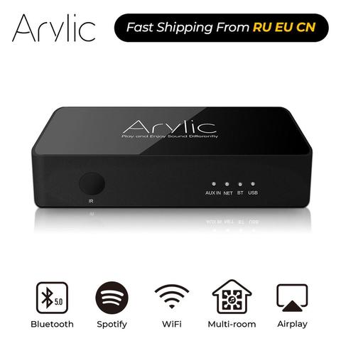 Arylic S10 WiFi et Bluetooth 5.0 HiFi stéréo Audio récepteur adaptateur avec Spotify Airplay DLNA Internet Radio Multiroom application gratuite ► Photo 1/6