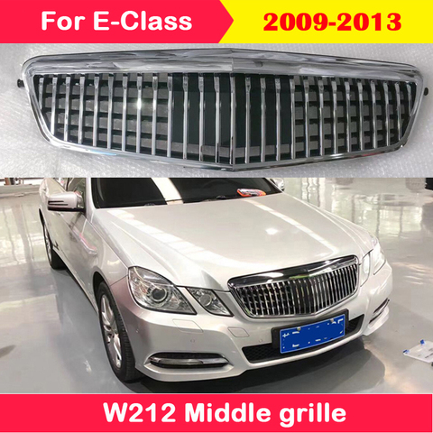 Calandre de pare-chocs de style de voiture pour mercedes-benz classe E W212 2009-2013 modifié pour barre verticale de gril central de style Maybach ► Photo 1/4