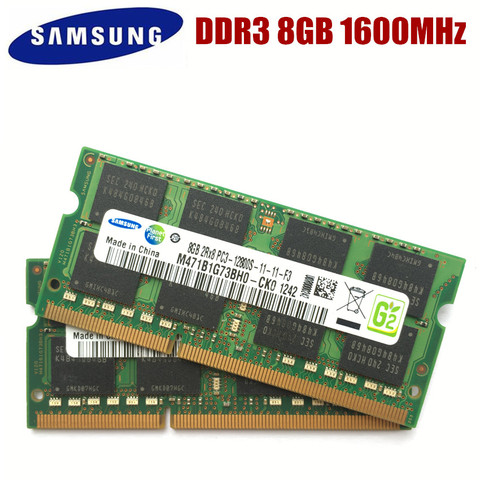 SAMSUNG – RAM DDR3 SODIMM pour ordinateur portable, Module de 8/4/2 go, 12800/12800 MHZ, PC3 1600 S ► Photo 1/5