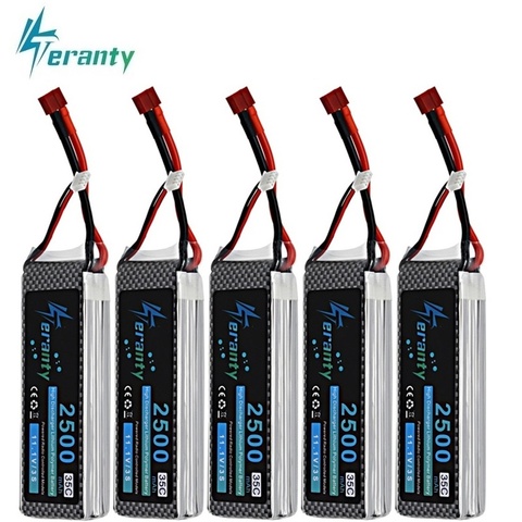 1 pièces/2 pièces/3 pièces/5 pièces/10 pièces 3s 11.1V 2500mAh 35C MAX 60C batterie LiPO pour Robots RC voiture bateaux RC Drones partie 11.1v batterie au lithium ► Photo 1/5