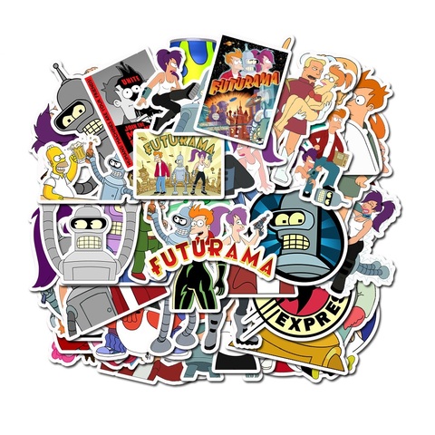 Autocollants de dessins animés Fly Out a Futurama, 50 pièces, Graffiti personnalisé, décoratif, bagages, jouets imperméables pour enfants ► Photo 1/6