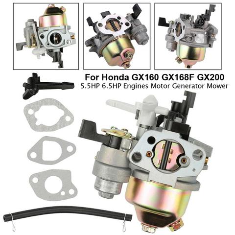 Carburateur compatible avec moteur Honda GX160 GX168F GX200, 5,5 hp, 6,5 hp + tuyau de carburant ► Photo 1/6