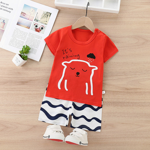 Enfants vêtements enfant en bas âge garçons dessin animé tenues bébé filles t-shirts d'été costumes 1 2 3 4 ans enfants vêtements T-shirt + Shorts ► Photo 1/6