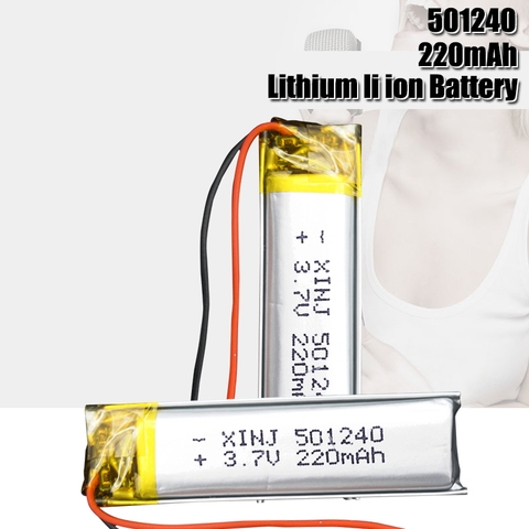 Lipo – batterie Lithium polymère Rechargeable, 3.7V, 501240 mah, 220, pour MP3 MP4, GPS, Bluetooth, casque haut-parleur, stylo de lecture ► Photo 1/6