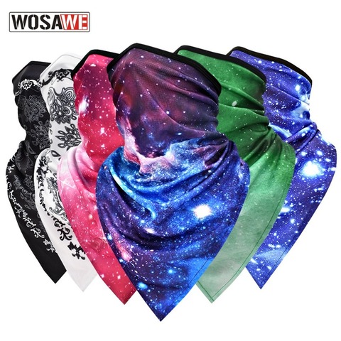 WOSAWE – foulard Bandana respirant pour moto, écharpe de cyclisme, vtt, demi-écran facial, protection solaire triangulaire, couvre-chef ► Photo 1/6