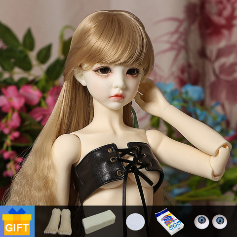 Supia Emma 1/3 poupée bjd tenue en cuir fullset avec visage up corps articulé résine poupée enfants jouets pour fille cadeau d'anniversaire ► Photo 1/6