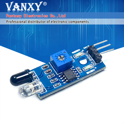 5 pièces barrière infrarouge Module voiture évitement d'obstacle capteurs d'obstacle ligne noire identifier la distance réglable ► Photo 1/6