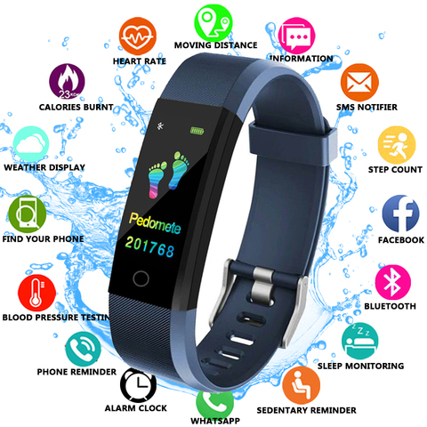 FXM 2022 montre intelligente hommes moniteur de santé fréquence cardiaque/pression artérielle/podomètre Bluetooth Bracelet de sport étanche ► Photo 1/6