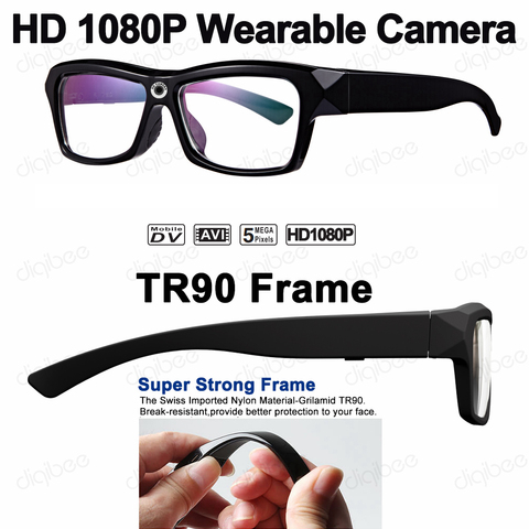 Extérieur TR90 cadre lunettes lunettes intelligentes HD 1080P Mini caméra lunettes voiture DV enregistreur vidéo UVC USB caméra OTG pour Android 4.0 + ► Photo 1/6