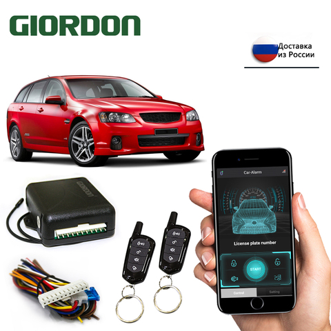 GIORDON – système de verrouillage Central sans clé pour porte de voiture, avec télécommande, système d'alarme, Kit de verrouillage à distance ► Photo 1/6