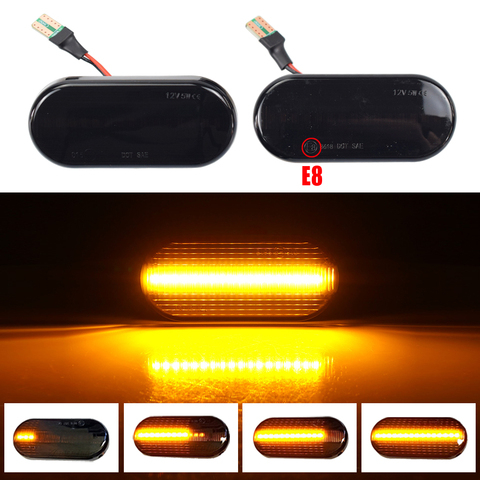 Feu de signalisation latéral Led dynamique, clignotant, pour VW Volkswagen Bora Golf 3/4 Passat 3B Polo 6N Sharan Vento T5 SEAT Ibiza, 2 pièces ► Photo 1/6