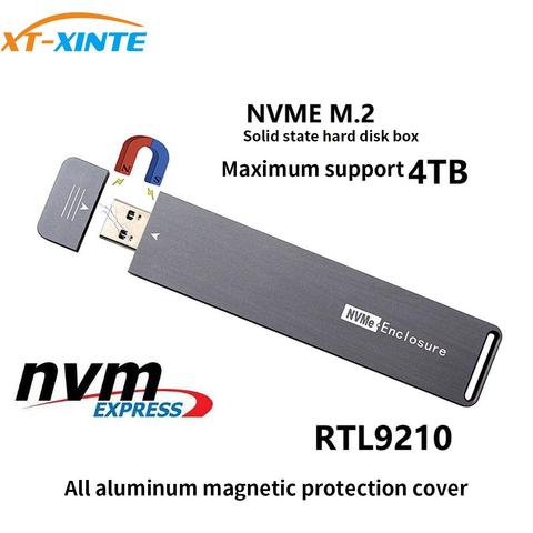 USB 3.0 M.2 NVME boîtier dur externe PCI-e x4 x2 M2 pour taper une clé M boîtier SSD prise en charge de la boîte 2280 2260 2242 4 to HDD carte adaptateur ► Photo 1/5