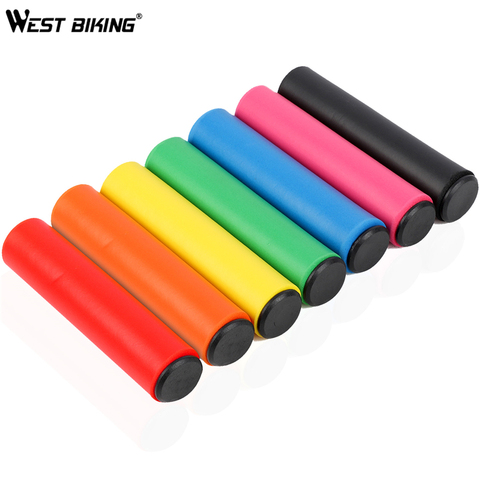 WEST Cycling-poignées de guidon antidérapantes en Silicone pour vélo de route, éponge en Silicone, vtt, Scooter et absorbant les chocs ► Photo 1/6