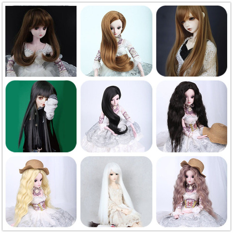 Allaosify 1/3 1/4 BJD perruque cheveux noirs pour BJD/SD poupée accessoires ► Photo 1/6