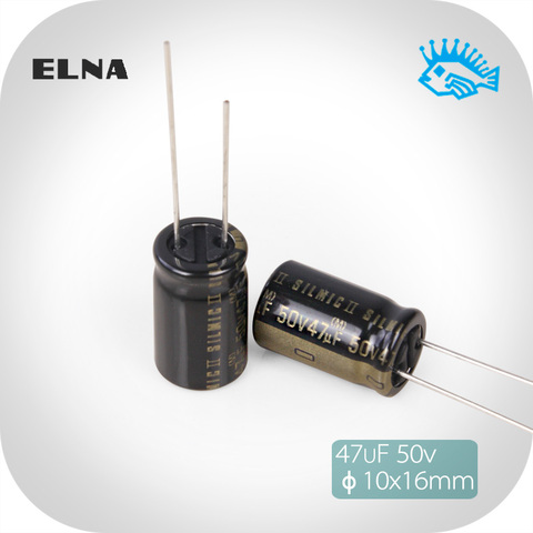 2 pièces/20 pièces 47UF 50V47uF SILMIC II RFS ELNA tout nouveau condensateur électrolytique audio de fièvre d'origine ► Photo 1/5