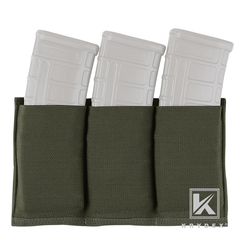 KRYDEX Triple étui de magazines RG tactique haute vitesse Triple ouvert haut 5.56 fusil pochette de magazines tirage rapide MOLLE / PALS étui ► Photo 1/6