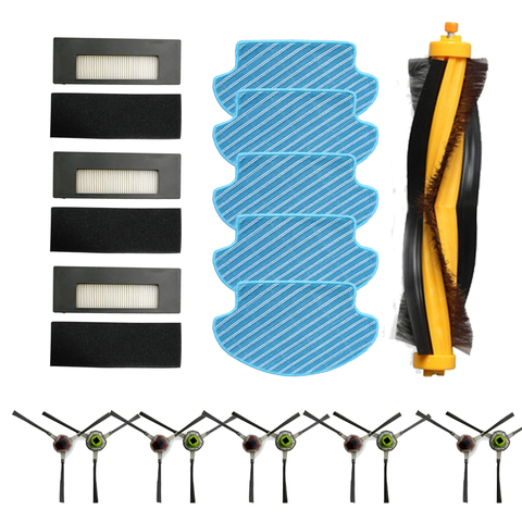 Kit de remplacement de filtre à vide pour Ecovacs Deebot DE55 DE53 DE6G aspirateur brosse latérale Hepa filtre brosse rouleau vadrouille tampon tissu ► Photo 1/6