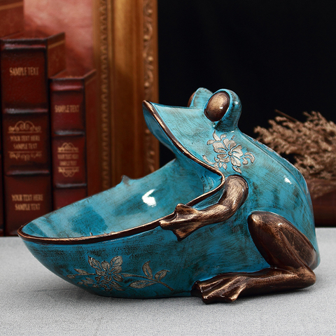 Grenouille 3D, Statue, accessoire de décoration de la maison, Sculpture, décor de bureau, boîte de rangement, Figurine de Table Miniature, Art décoratif de fête de mariage ► Photo 1/6