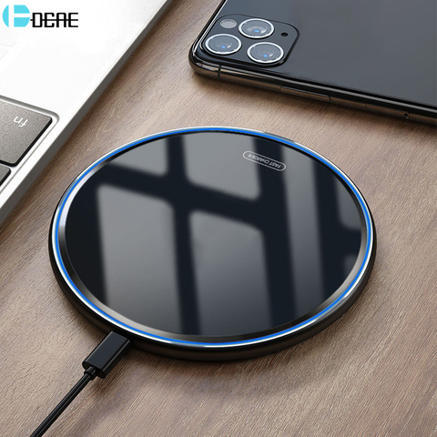 DCAE – chargeur sans fil Qi 15W, coussinet de charge rapide à Induction, pour iPhone 11 Pro XS XR X 8, Samsung S20, Huawei, Xiaomi 10 9 ► Photo 1/6