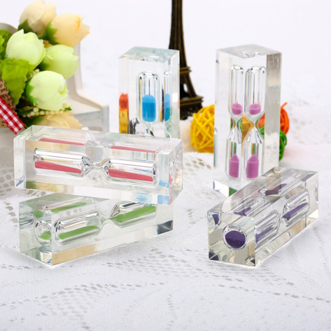 Mini minuterie de brosse à dents pour enfants, 3 Minutes, en verre acrylique, horloge pour le brossage des dents, minuterie de Table ► Photo 1/6