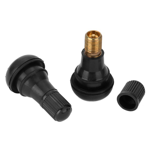 4 pièces/ensemble noir universel Valve tiges avec capuchons anti-poussière avec bouchons pneu caoutchouc vannes voiture Chrome Tubeless voiture roue encliquetable pneu ► Photo 1/6