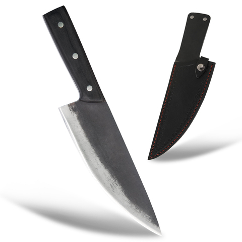 Couteau de cuisine forgé en acier inoxydable, Damask 4cr13, couteau de Chef de 8 
