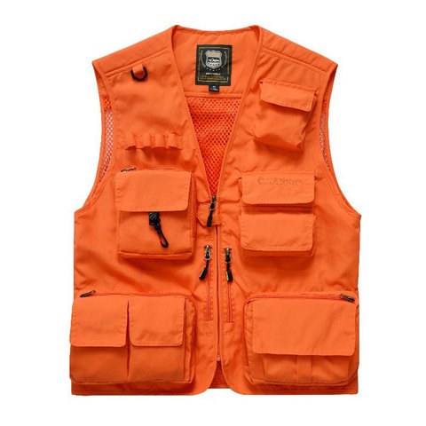 Gilet en maille grande taille pour hommes, gilet d'extérieur, randonnée, pêche, photographie, poches multiples, séchage rapide, respirant, Tactico, S-7XL ► Photo 1/6