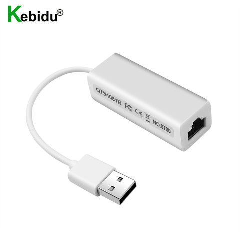 Kebidu haute vitesse USB 2.0 à RJ45 carte réseau Micro USB à RJ45 Ethernet Lan adaptateur pour PC portable Windows XP 7 8 ► Photo 1/6