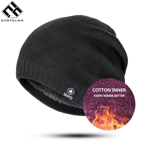 Hot Beanie Chapeaux D'hiver et Casquettes Femmes Tricoté Bonnet de Laine Hommes Casual Unisexe Solide Couleur Hip-Hop Skullies Bonnets Chapeau Chaud capot Mâle ► Photo 1/6