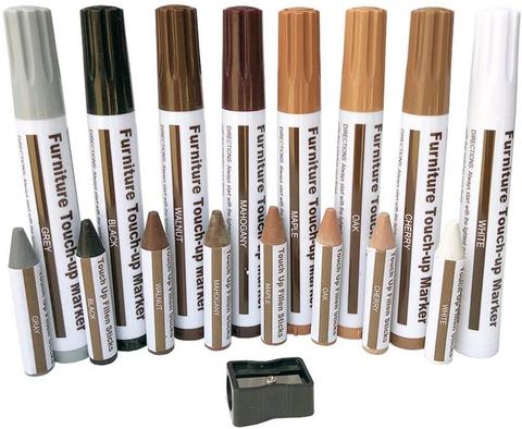 Kit de retouche pour meubles, autocollants de remplissage pour rayures sur bois, Patch de restauration, stylo de peinture sur bois, Kit de réparation Composite ► Photo 1/6