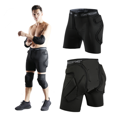 Hommes femmes en plein air Snowboard protection hanche rembourré Shorts Sport pantalon court pour patinage Sport protection Snowboard Shorts ► Photo 1/6