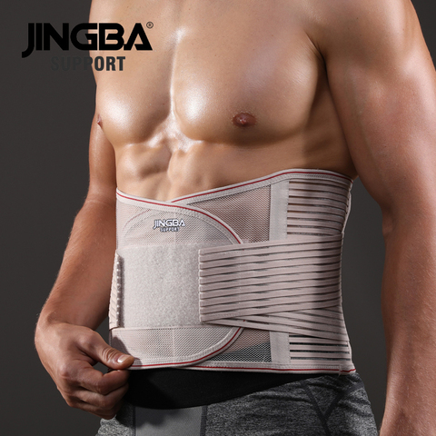 JINGBA soutien orthopédique Corset dos soutien ceinture hommes dos orthèse ceinture Fajas Lumbares ortopédecas Protection colonne vertébrale soutien ceinture ► Photo 1/6