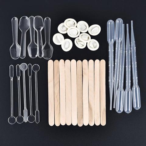 Moules en résine époxy UV 35 pièces/ensemble, outils de fabrication de bijoux, kit d'outils de bricolage bâton d'agitation paille cuillère jetable outil de fabrication de savon ► Photo 1/6