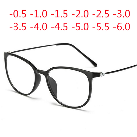 Lunettes pour myopie à vision courte, fil d'acier ultraléger, lunettes ovales, étudiant, dioptrie-0.5 -1.0 -1.5 à 2.0 ► Photo 1/6