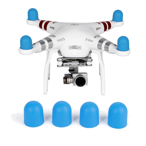 4 pièces Kits de chapeau en Silicone souple capuchon de couverture de moteur pour DJI Phantom 2 3 4 Pro avancé SE Drone protecteur de moteur pièces de rechange anti-poussière ► Photo 1/6