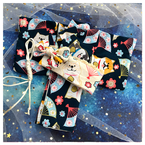 Vêtements de poupée kimono pour 1/6 BJD SD, robe de poupée avec grand nœud papillon, accessoires de poupée de 30cm avec motif de lapin en fleurs de cerisier, 1/6 ► Photo 1/6