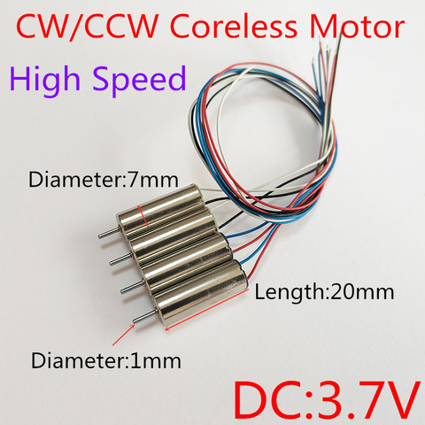 Moteur CW sans noyau 720 + moteur CCW, pour Hubsan X4 H107, Udirc WL 939, 7X20 MINI quadrirotor, 4 pièces ► Photo 1/2