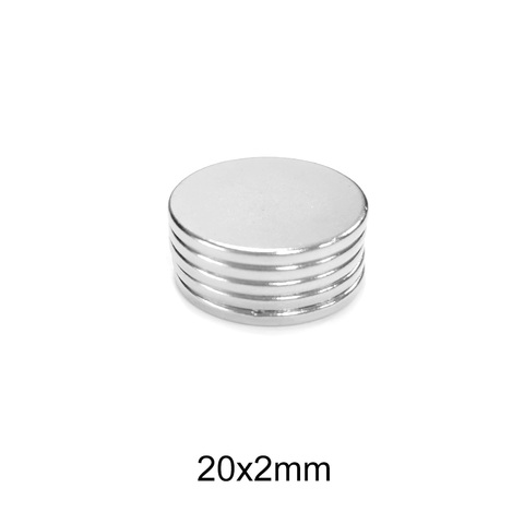 5 ~ 100 pièces 20x2mm puissant aimant magnétique fort 20mm x 2mm Permanent néodyme aimants disque 20x2mm rond aimant feuille 20*2 N35 ► Photo 1/6