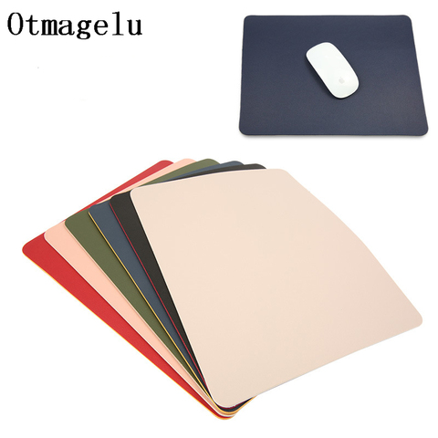 Tapis de souris en cuir à double usage, tapis de jeu simple pour jeu souris d'ordinateur portable, petit tapis de bureau étanche pour fille, 270x210 300x mm ► Photo 1/6