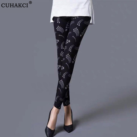 CUHAKCI-Leggings Sexy pour femme, Slim, taille haute, élastique, imprimé, tissu extensible, Fitness, Gym, grande taille ► Photo 1/6